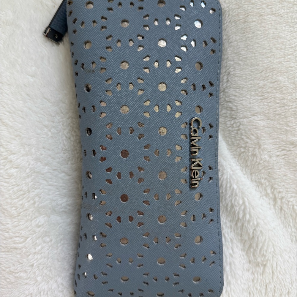 Calvin Klein Blue Perforated Wallet